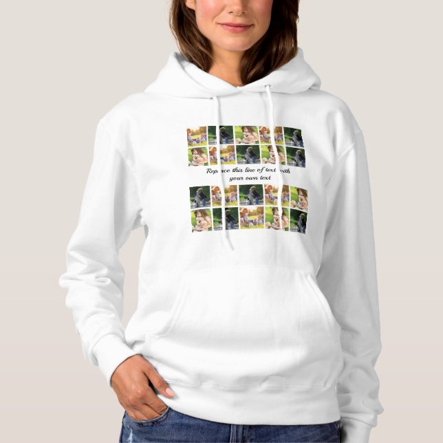 Personalize photo collage and text hoodie (Front)
