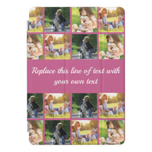 Personalize photo collage and text iPad pro cover