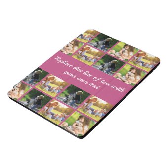 Personalize photo collage and text iPad pro cover | Zazzle