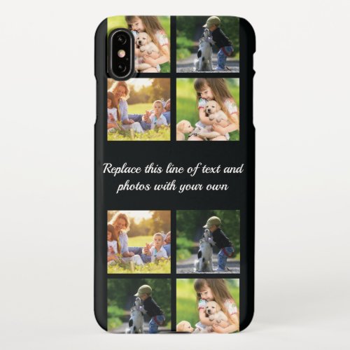 Personalize photo collage and text iPhone case