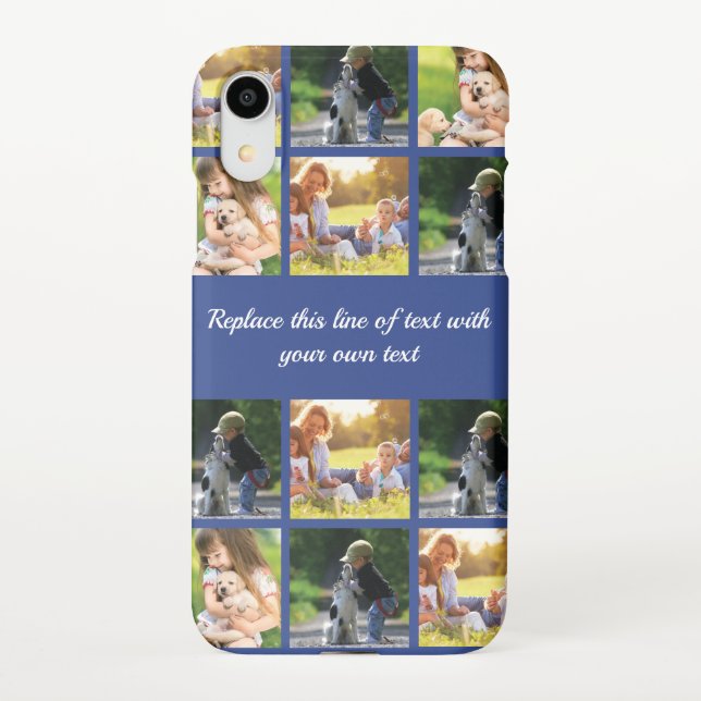 Personalize photo collage and text iPhone case (Back)