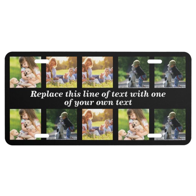 Personalize photo collage and text license plate (Front)