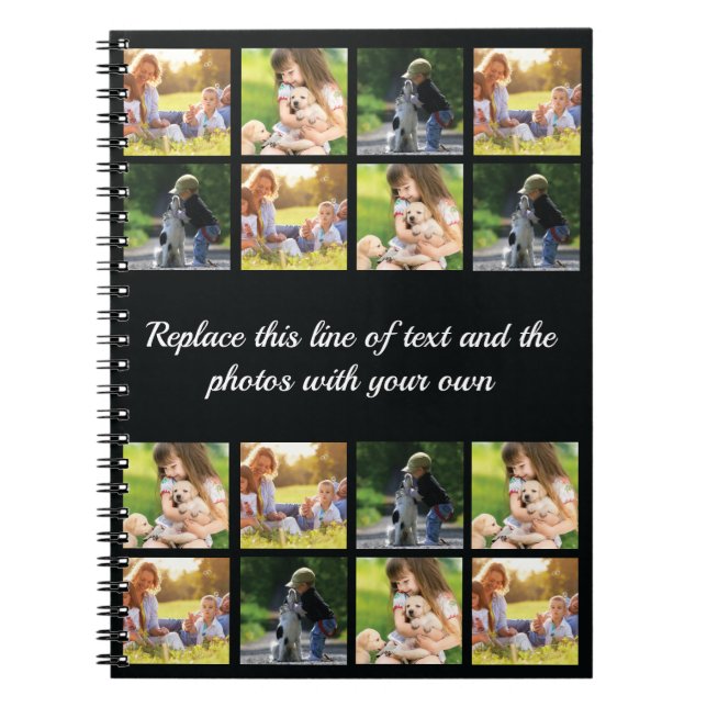Personalize photo collage and text notebook (Front)