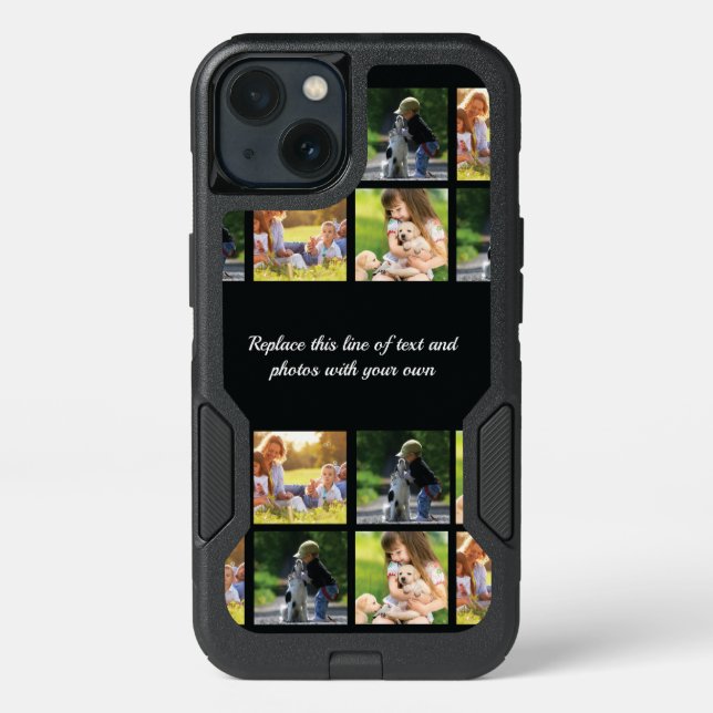 Personalize photo collage and text OtterBox samsun iPhone Case (Back)