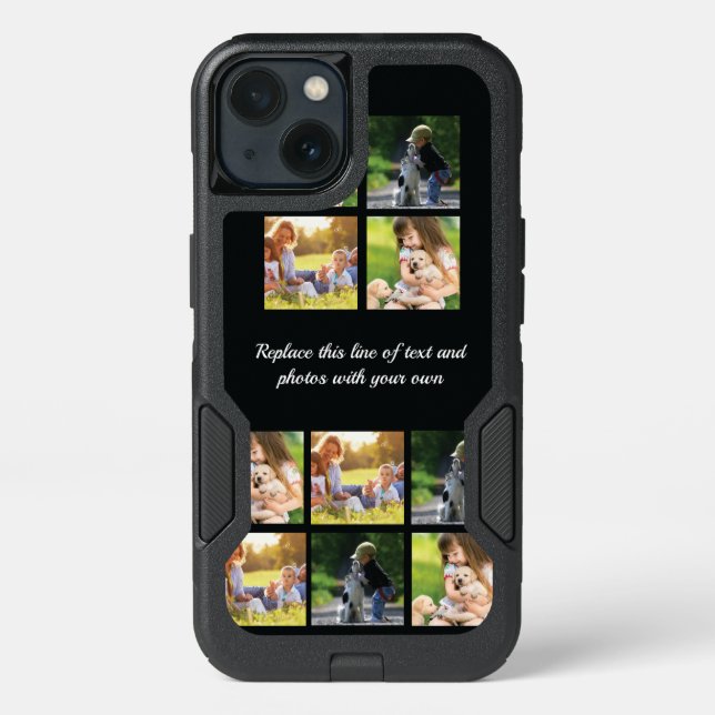 Personalize photo collage and text OtterBox samsun iPhone Case (Back)