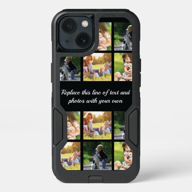 Personalize photo collage and text OtterBox samsun iPhone Case (Back)