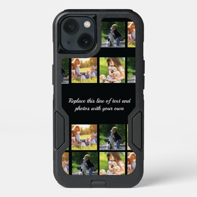 Personalize photo collage and text OtterBox samsun iPhone Case (Back)