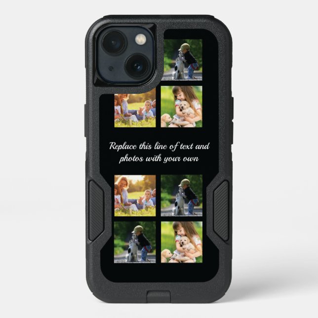 Personalize photo collage and text OtterBox samsun iPhone Case (Back)