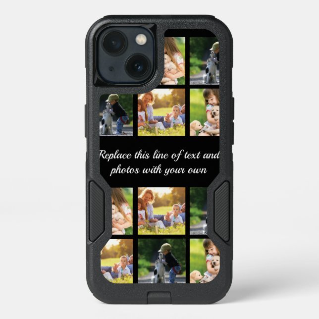 Personalize photo collage and text OtterBox samsun iPhone Case (Back)