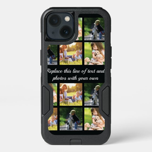Personalize photo collage and text OtterBox samsun iPhone Case (Back)