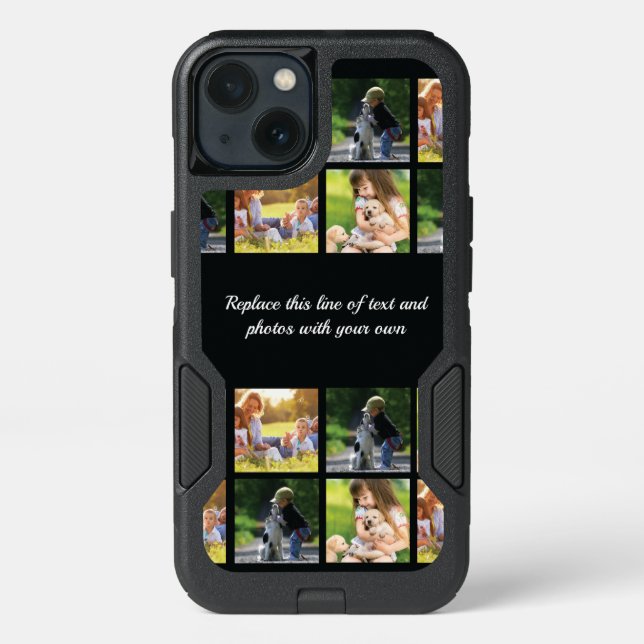Personalize photo collage and text OtterBox samsun iPhone Case (Back)