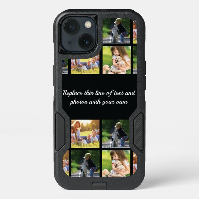 Personalize photo collage and text OtterBox samsun iPhone Case (Back)
