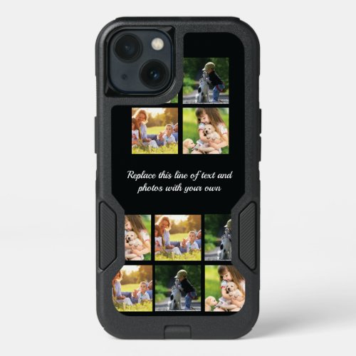 Personalize photo collage and text OtterBox samsun iPhone 13 Case