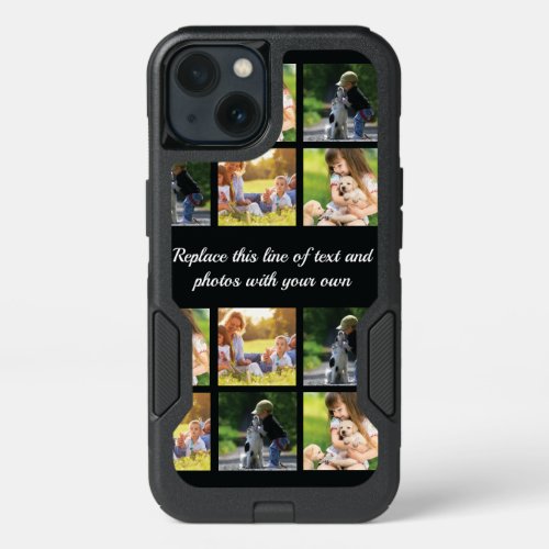 Personalize photo collage and text OtterBox samsun iPhone 13 Case