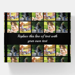Personalize photo collage and text paperweight