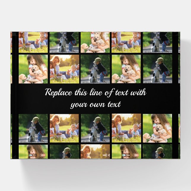 Personalize photo collage and text paperweight (Front)