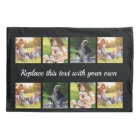 Personalize photo collage and text pillow case
