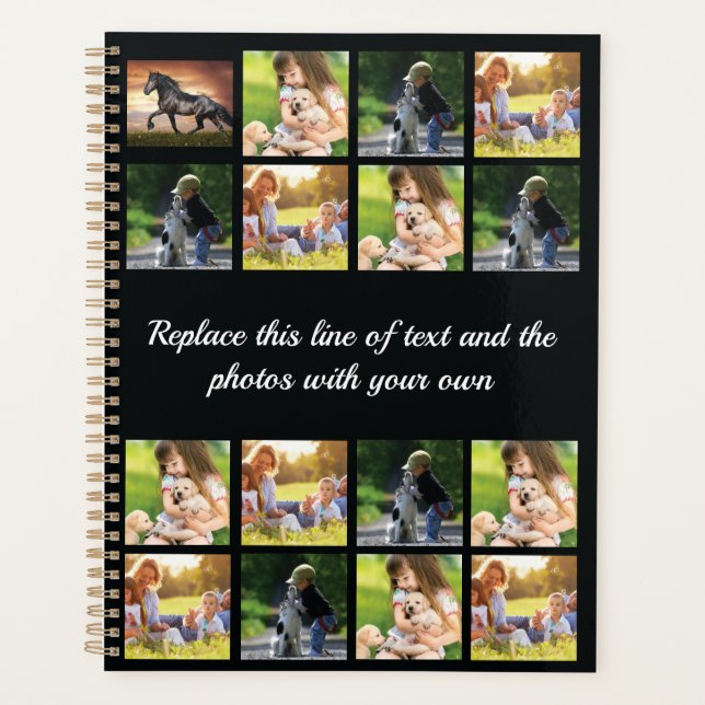 Personalize photo collage and text planner (Front)