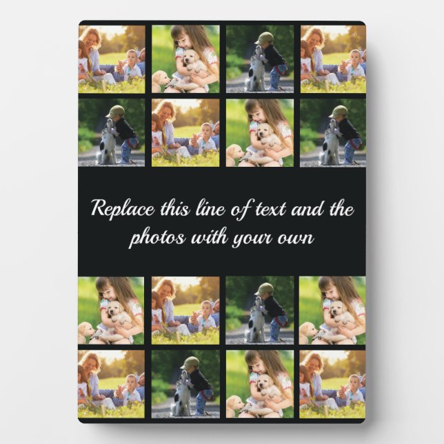 Personalize photo collage and text plaque (Front)