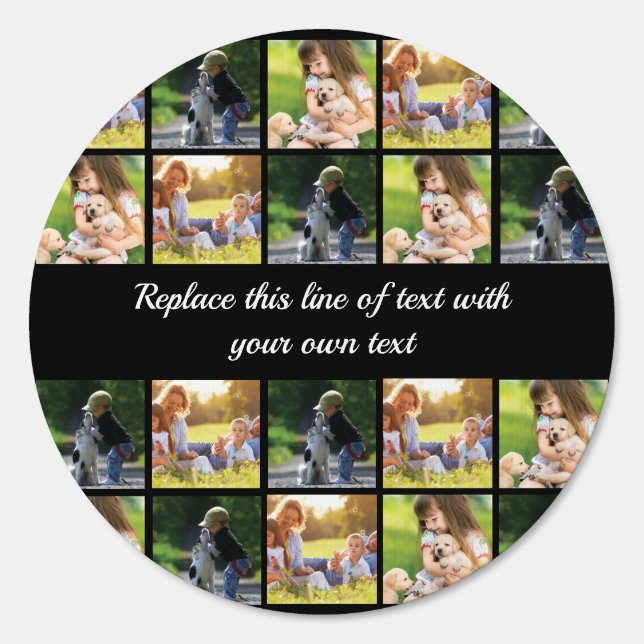 Personalize photo collage and text sign (Front)