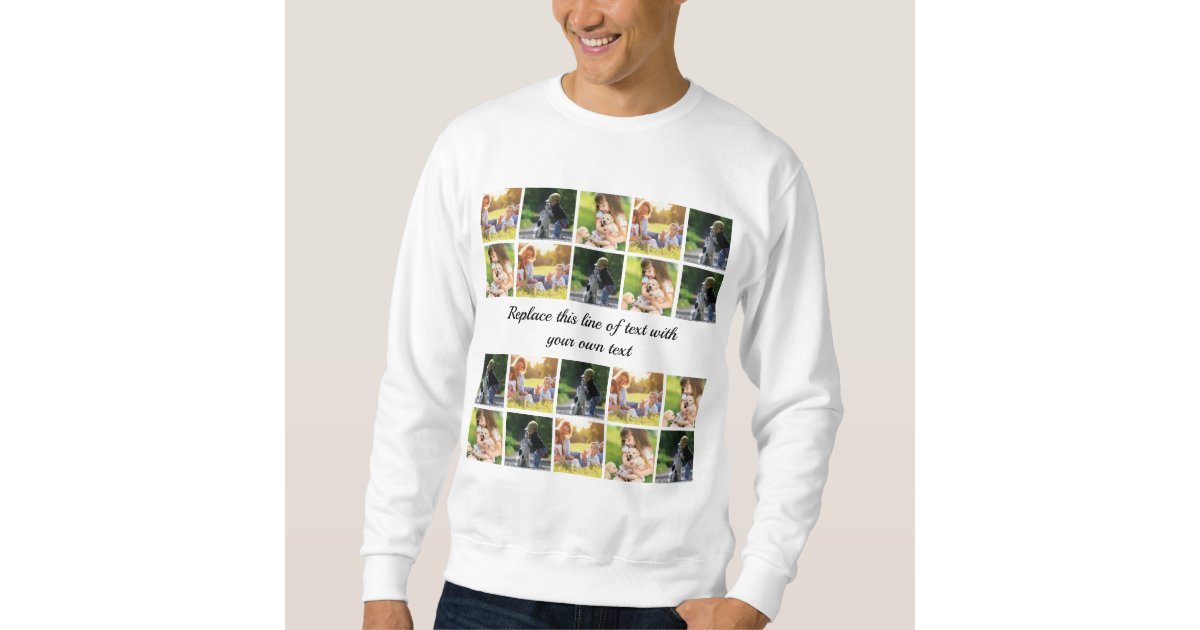 Zazzle Men's Create Custom Embroidered Monogram Sweatshirt