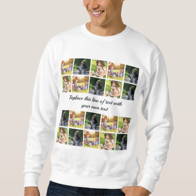 Personalize photo collage and text sweatshirt (Front)