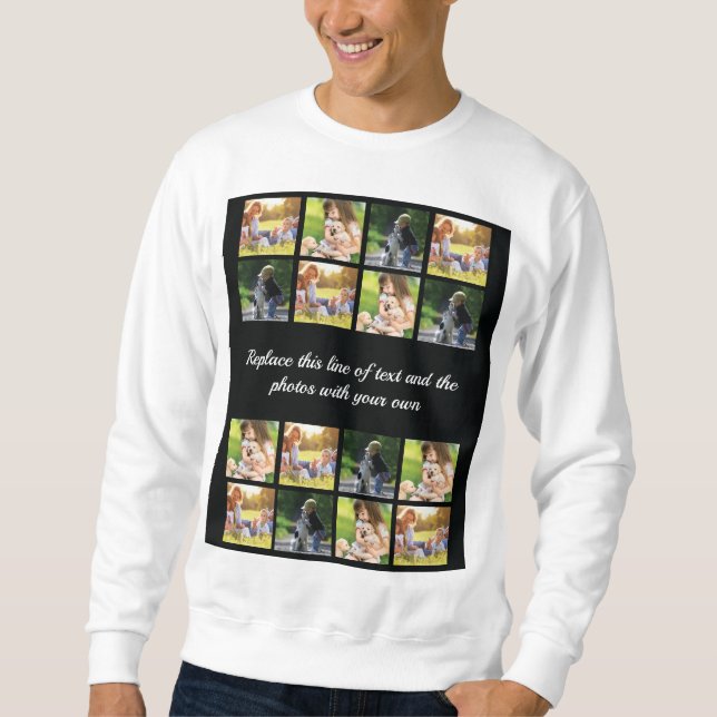 Personalize photo collage and text sweatshirt (Front)