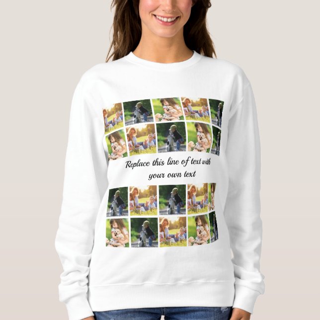 Personalize photo collage and text sweatshirt (Front)