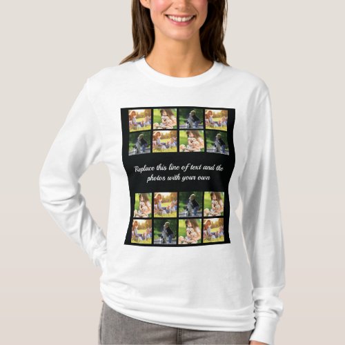 Personalize photo collage and text T_Shirt