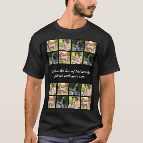 Personalize photo collage and text T_Shirt