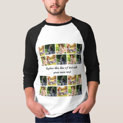 Personalize photo collage and text T_Shirt