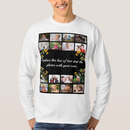 Personalize photo collage and text T_Shirt