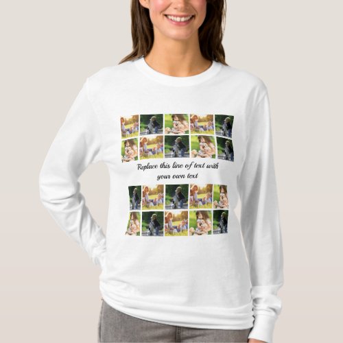 Personalize photo collage and text T_Shirt