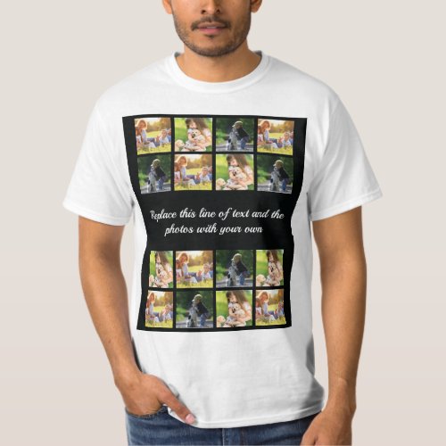 Personalize photo collage and text T_Shirt