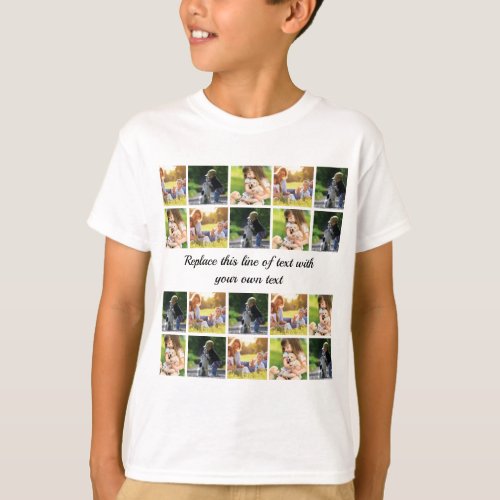 Personalize photo collage and text T_Shirt