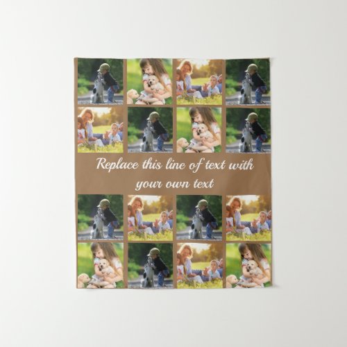 Personalize photo collage and text tapestry