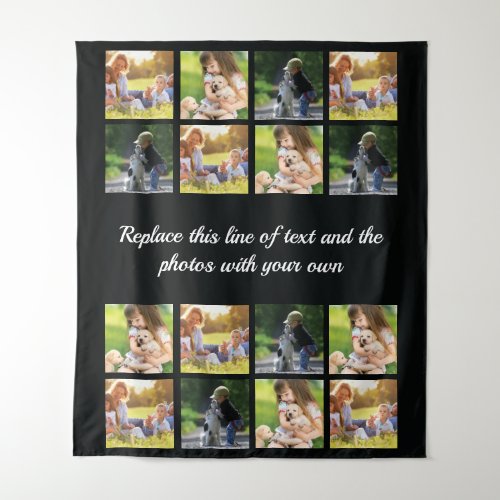 Personalize photo collage and text tapestry