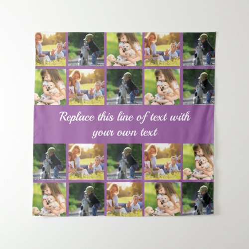 Personalize photo collage and text tapestry