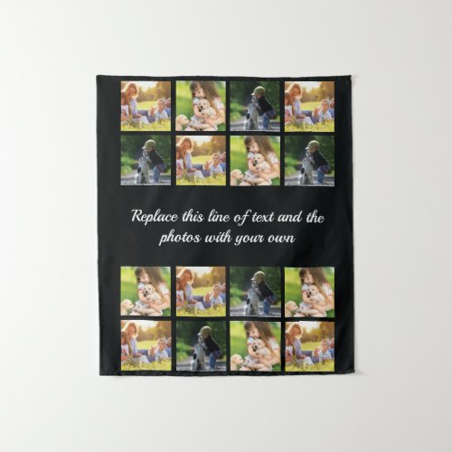 Personalize photo collage and text tapestry