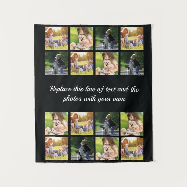 Personalize photo collage and text tapestry (Front)