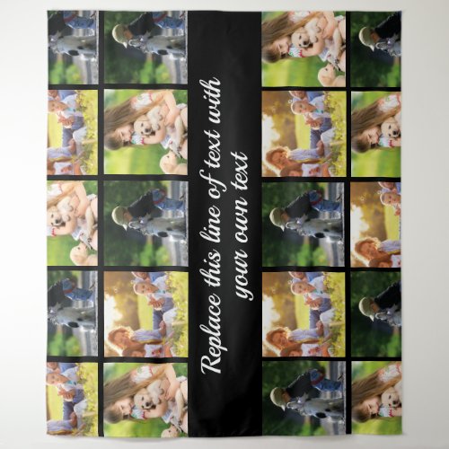 Personalize photo collage and text tapestry