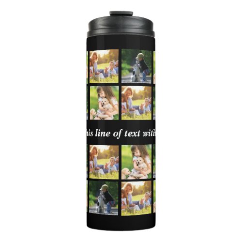 Personalize photo collage and text thermal tumbler