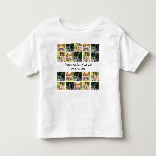 Personalize photo collage and text toddler t_shirt