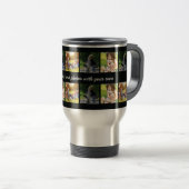 Personalize photo collage and text travel mug (Front Right)