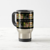 Personalize photo collage and text travel mug (Front Left)