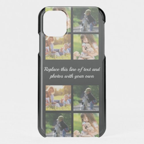 Personalize photo collage and text uncommon iPhone iPhone 11 Case