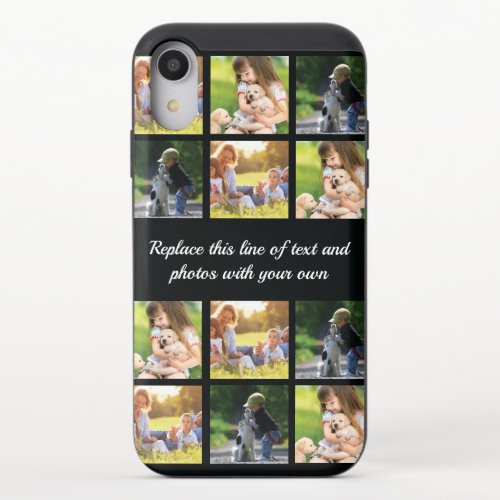 Personalize photo collage and text uncommon iPhone iPhone XR Slider Case