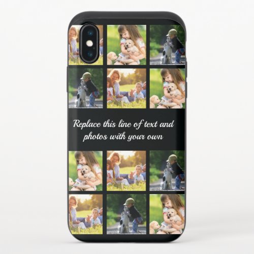 Personalize photo collage and text uncommon iPhone iPhone XS Slider Case