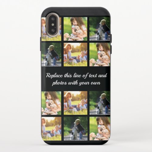 Personalize photo collage and text uncommon iPhone iPhone XS Max Slider Case