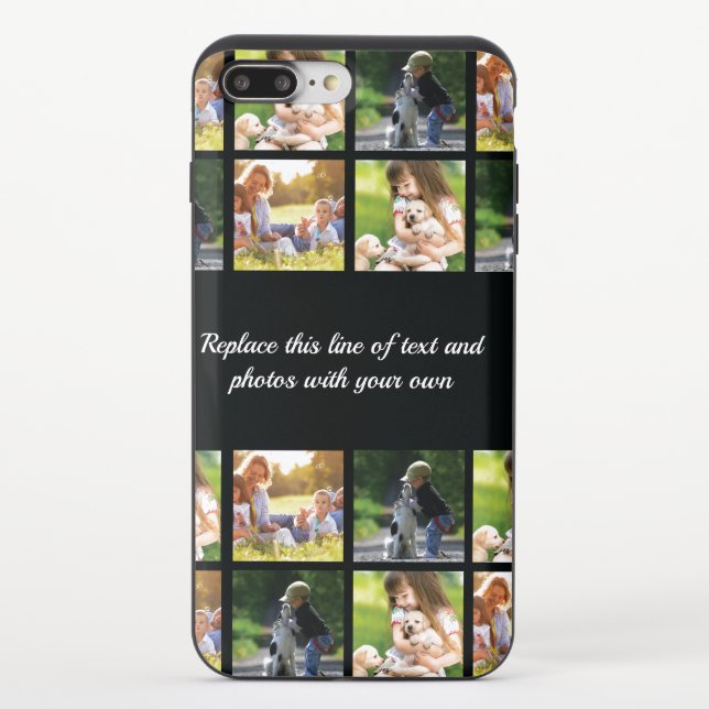 Personalize photo collage and text uncommon iPhone Uncommon iPhone Case (Back)